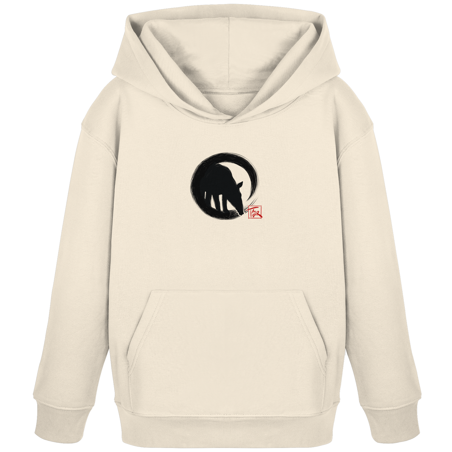 Zen Tapir im japanischen Enso Kreis - Kids Organic Hoodie