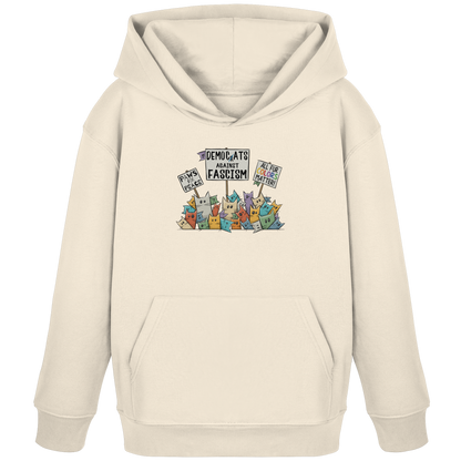 Demo-Katzen gegen Faschismus und für Vielfalt - Kids Organic Hoodie