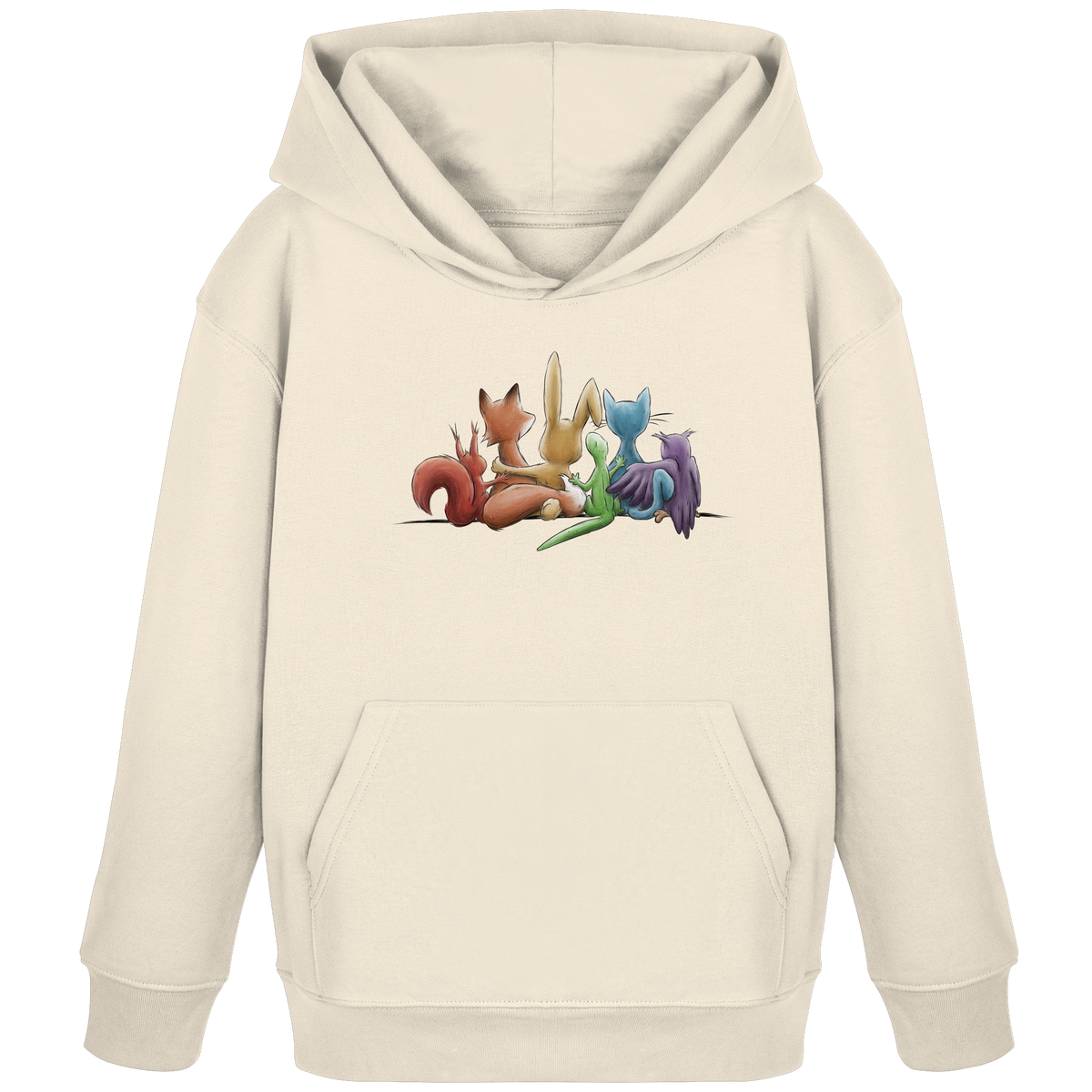 Regenbogen Tiere für Freundschaft, Toleranz und Vielfalt - Kids Organic Hoodie