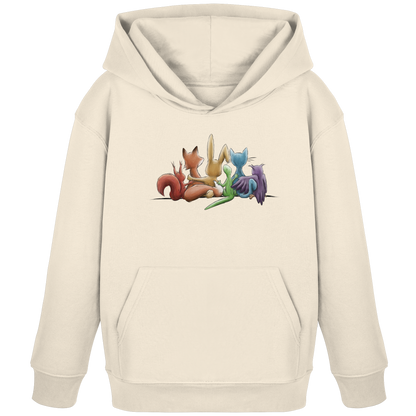 Regenbogen Tiere für Freundschaft, Toleranz und Vielfalt - Kids Organic Hoodie