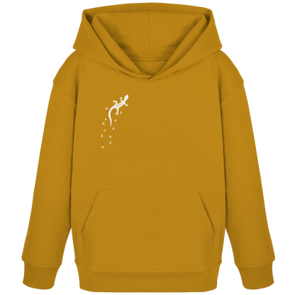 Gecko Eidechse Silhouette hell - Kids Organic Hoodie
