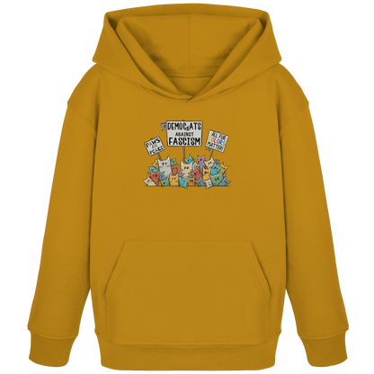 Demo-Katzen gegen Faschismus und für Vielfalt - Kids Organic Hoodie