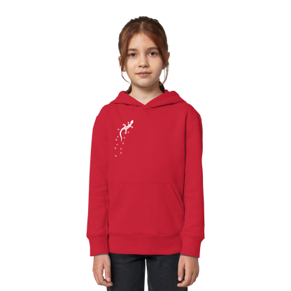 Gecko Eidechse Silhouette hell - Kids Organic Hoodie