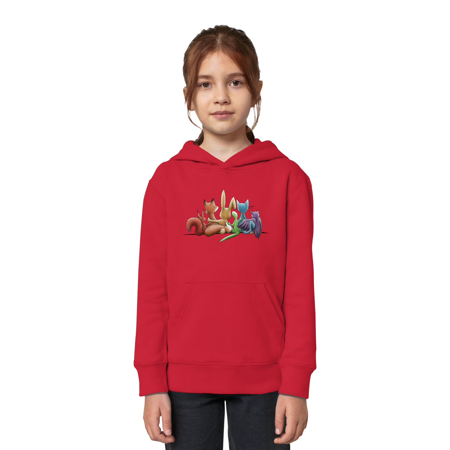 Regenbogen Tiere für Freundschaft, Toleranz und Vielfalt - Kids Organic Hoodie