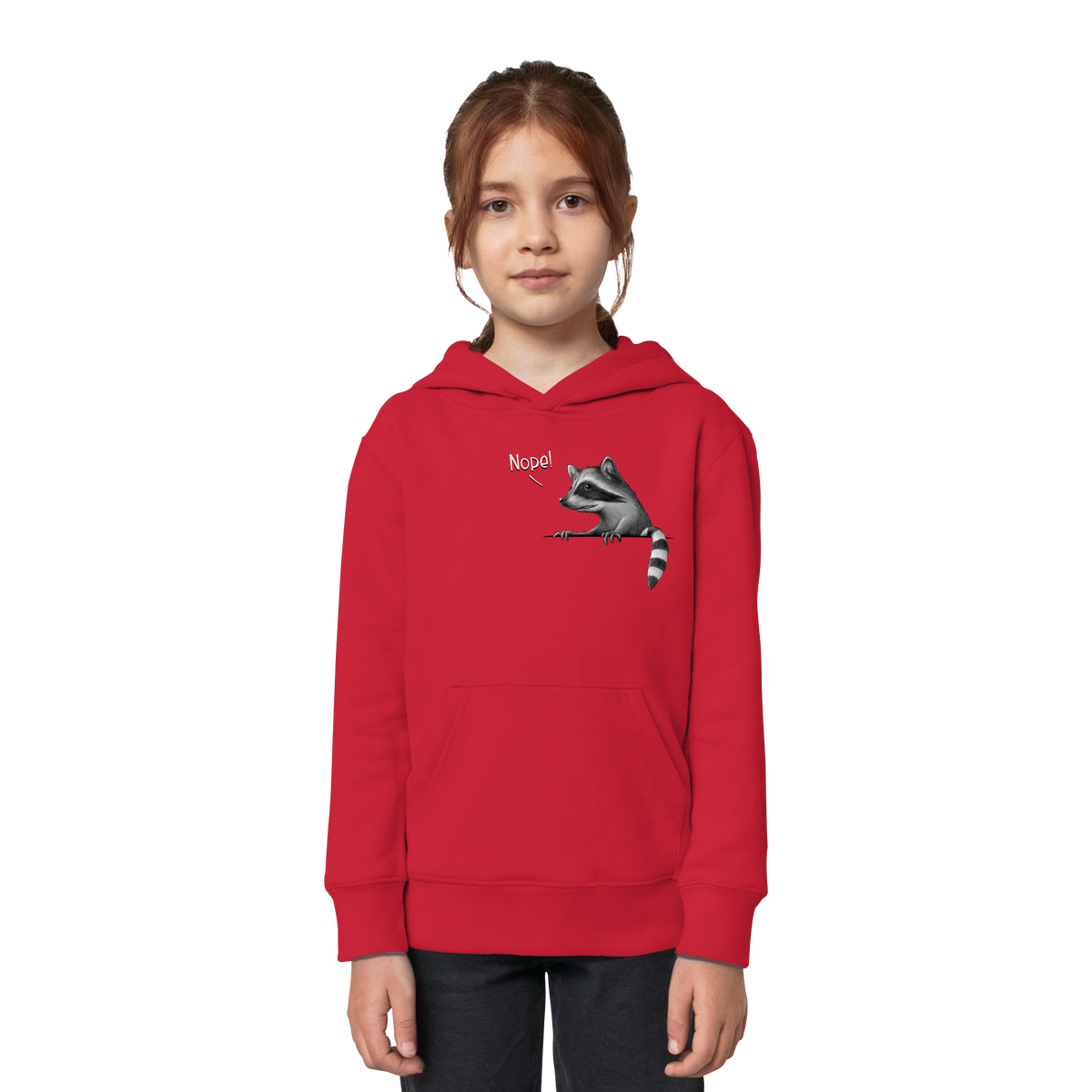Nope! Frecher verwegener Waschbär - Kids Organic Hoodie