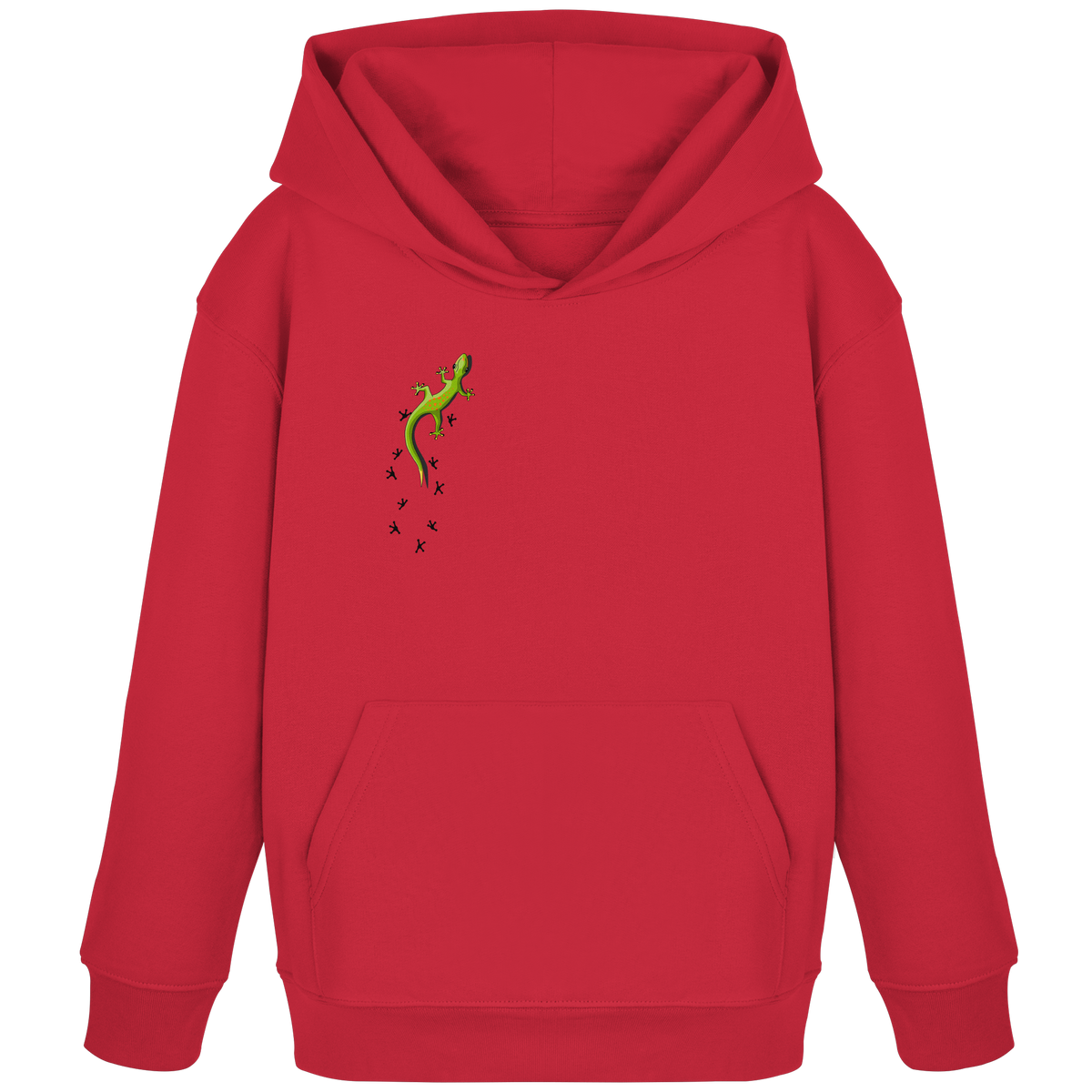 Kletternder Gecko mit Spuren - Kids Organic Hoodie