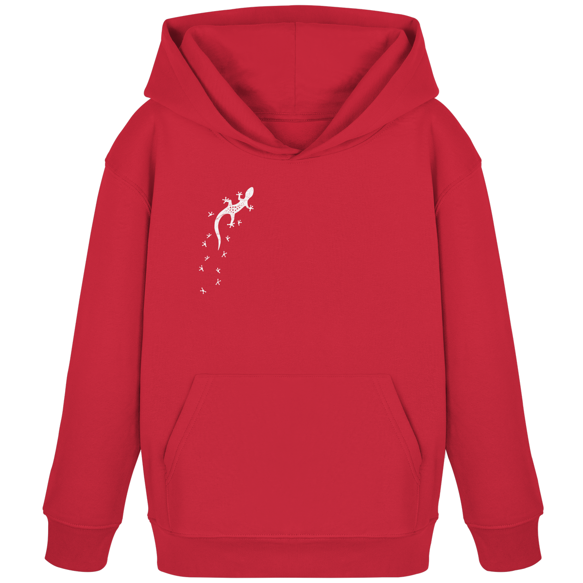 Gecko Eidechse Silhouette hell - Kids Organic Hoodie