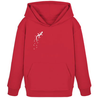 Gecko Eidechse Silhouette hell - Kids Organic Hoodie