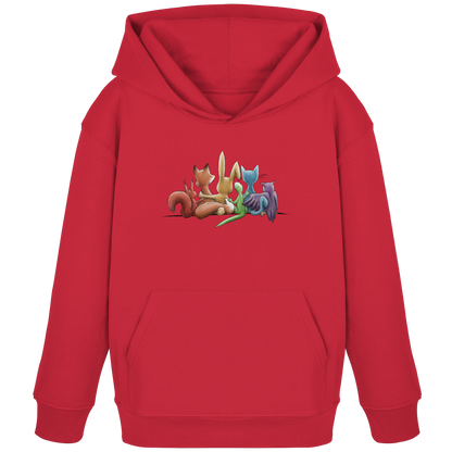 Regenbogen Tiere für Freundschaft, Toleranz und Vielfalt - Kids Organic Hoodie