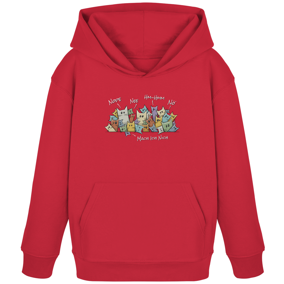 Nope, Nee, Nö Katzen - Kids Organic Hoodie