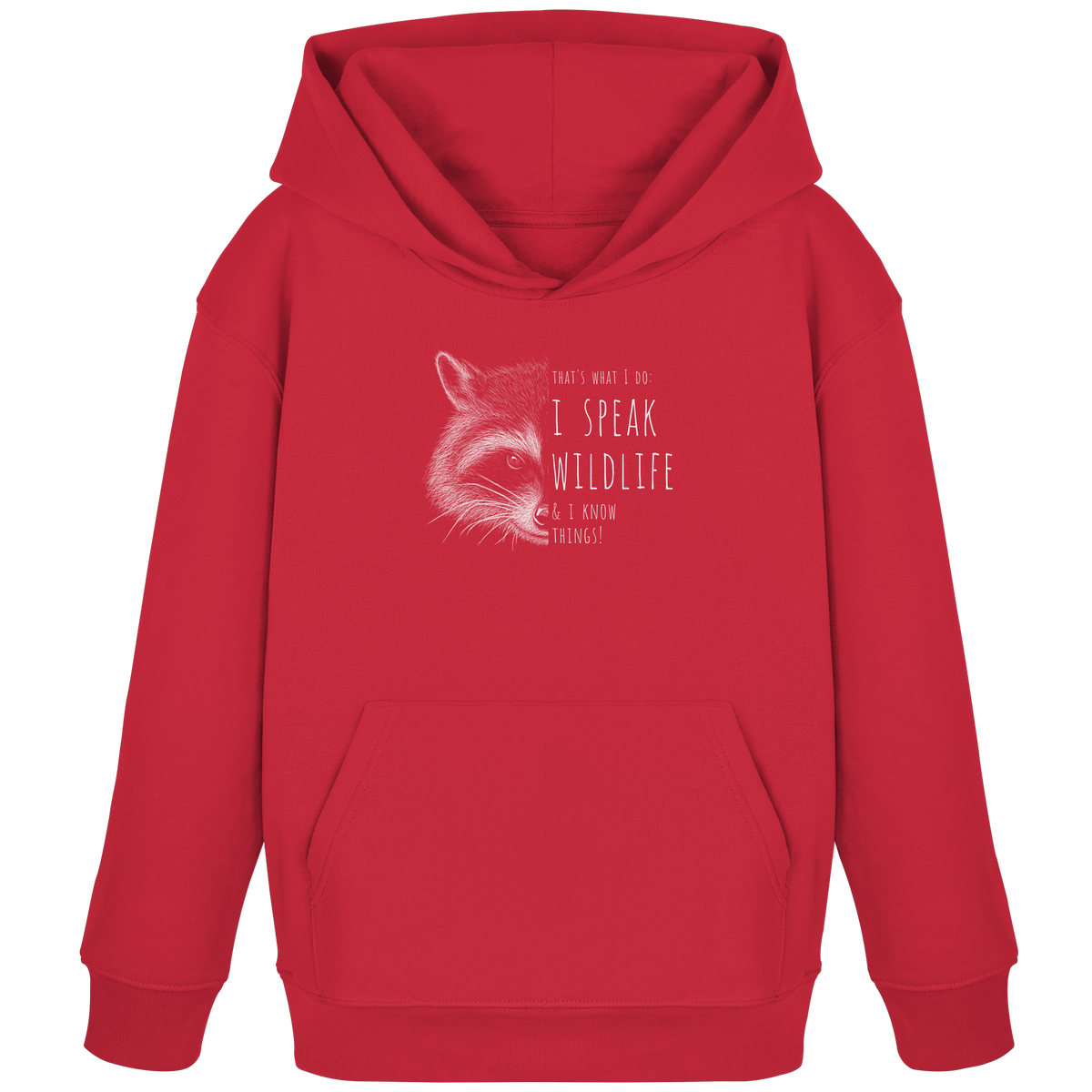 I Speak Wildlife And I Know Waschbär - Kids Organic Hoodie