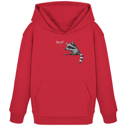 Nope! Frecher verwegener Waschbär - Kids Organic Hoodie