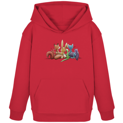Regenbogen Tiere für Freundschaft, Toleranz und Vielfalt - Kids Organic Hoodie