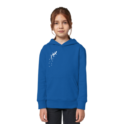Gecko Eidechse Silhouette hell - Kids Organic Hoodie
