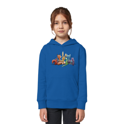 Regenbogen Tiere für Freundschaft, Toleranz und Vielfalt - Kids Organic Hoodie