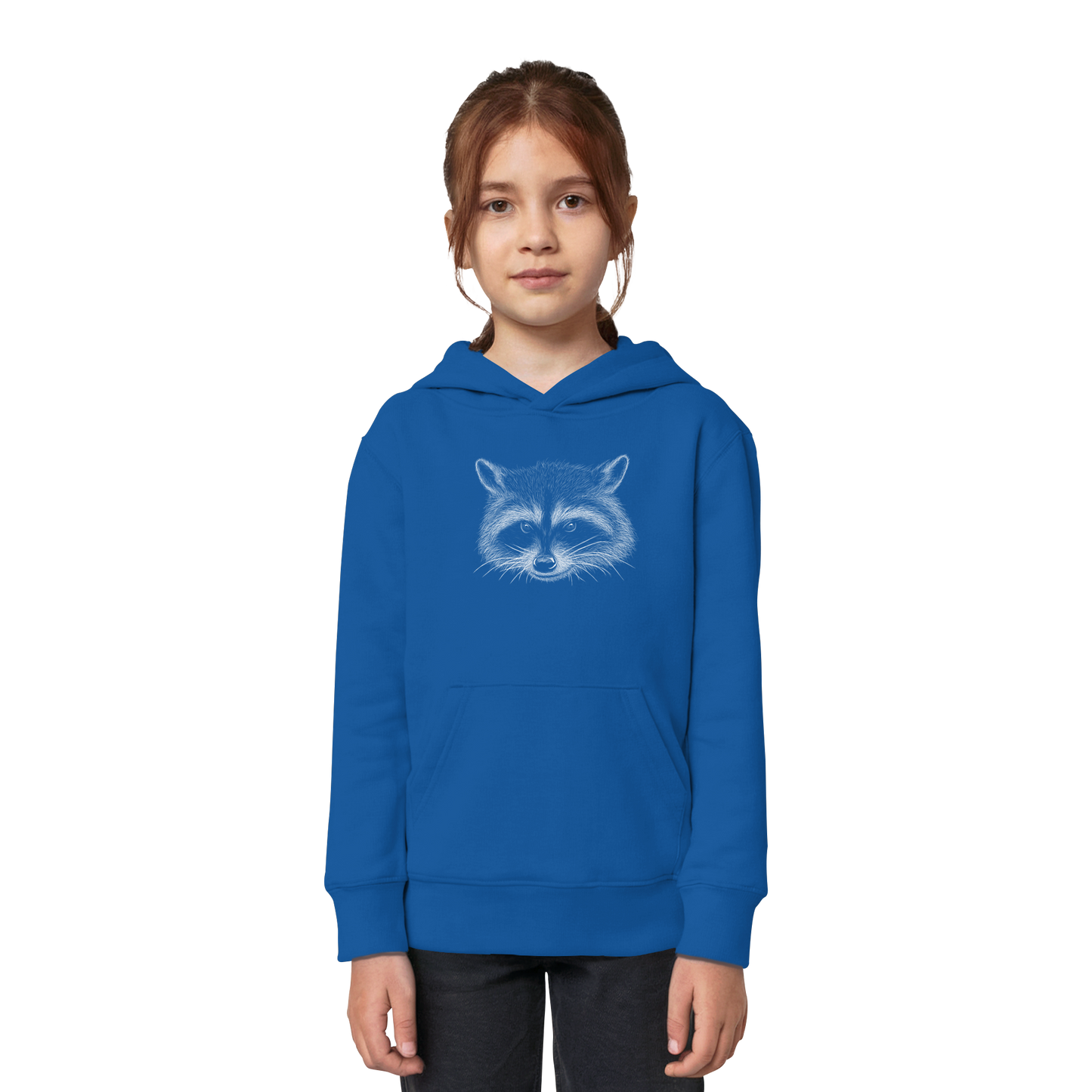 Waschbär Illustration Kritzelkunst - Kids Organic Hoodie