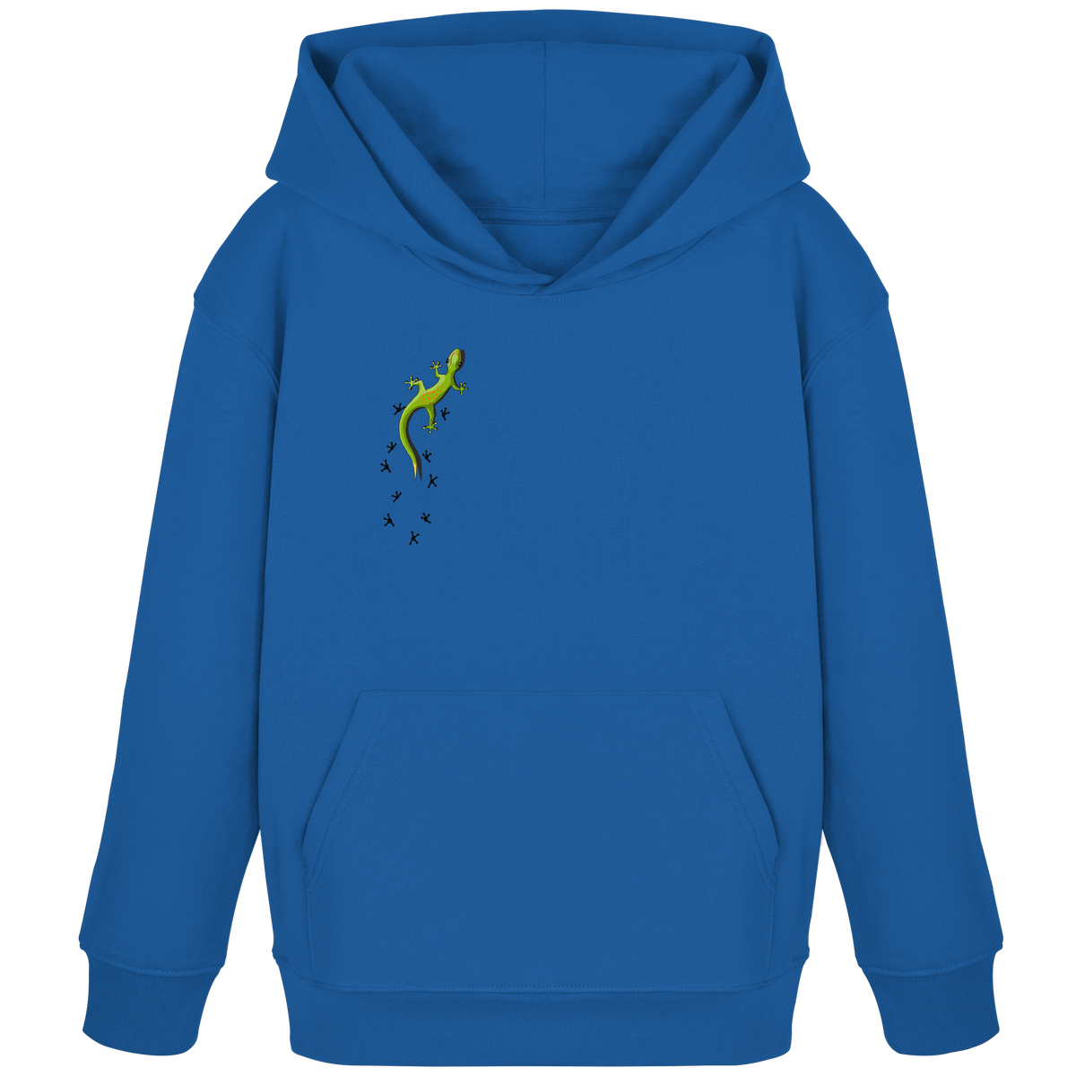 Kletternder Gecko mit Spuren - Kids Organic Hoodie