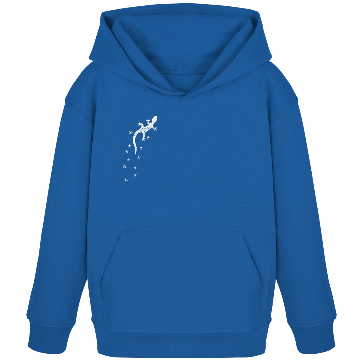 Gecko Eidechse Silhouette hell - Kids Organic Hoodie