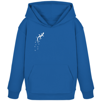 Gecko Eidechse Silhouette hell - Kids Organic Hoodie