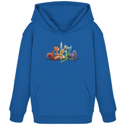 Regenbogen Tiere für Freundschaft, Toleranz und Vielfalt - Kids Organic Hoodie