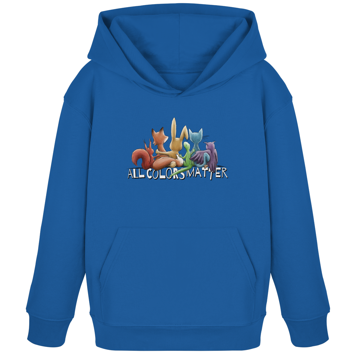 All Colors Matter! Regenbogen Tiere für Vielfalt - Kids Organic Hoodie