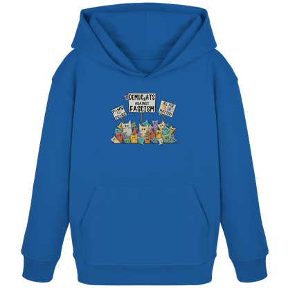 Demo-Katzen gegen Faschismus und für Vielfalt - Kids Organic Hoodie