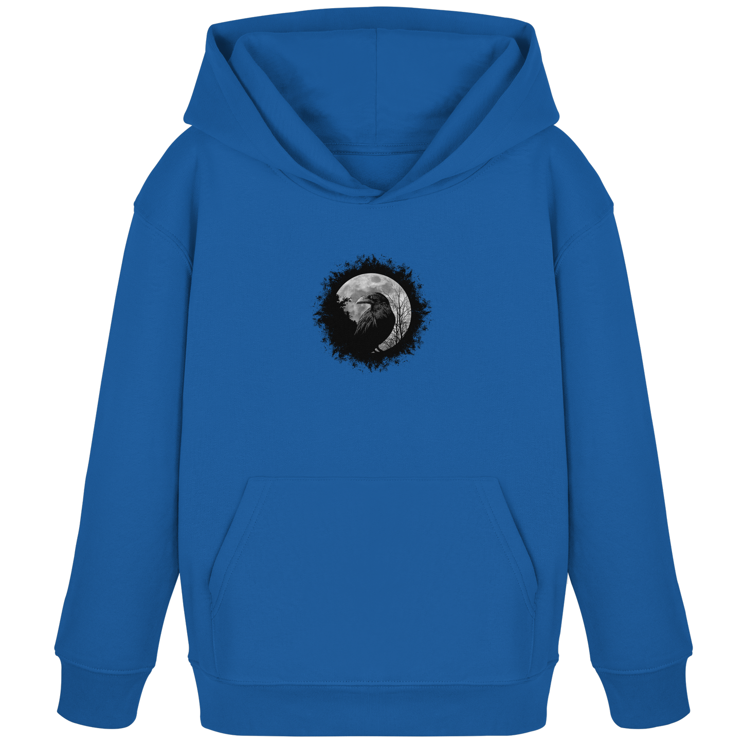 Schwarzer Rabe bei Vollmond  - Kids Organic Hoodie