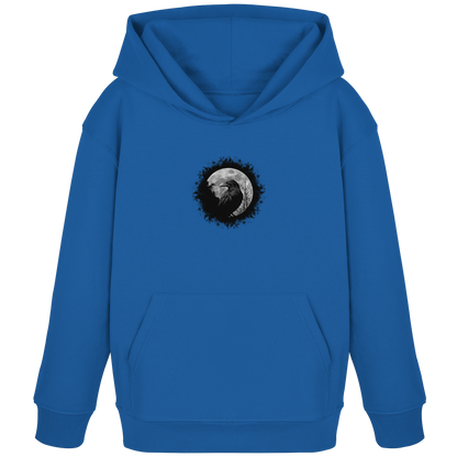 Schwarzer Rabe bei Vollmond  - Kids Organic Hoodie