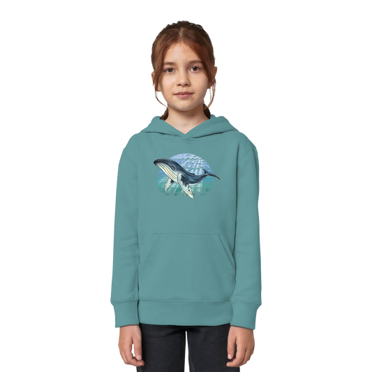 Retro Unterwasser Buckelwal - Kids Organic Hoodie
