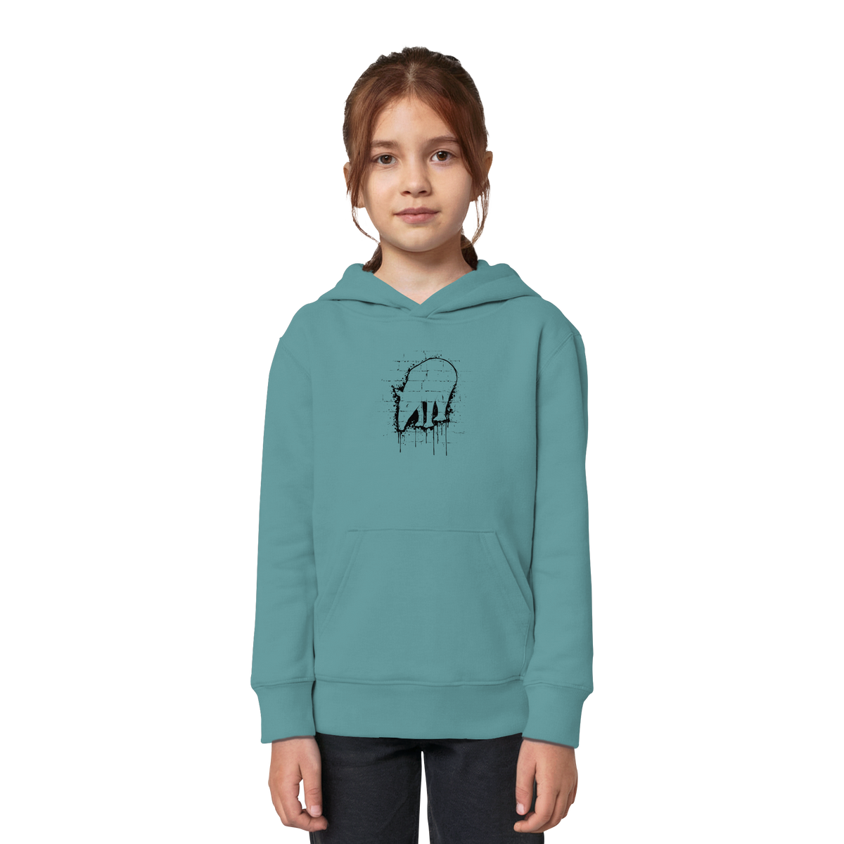 Urban Street Art Tapir Silhouette - Kids Organic Hoodie