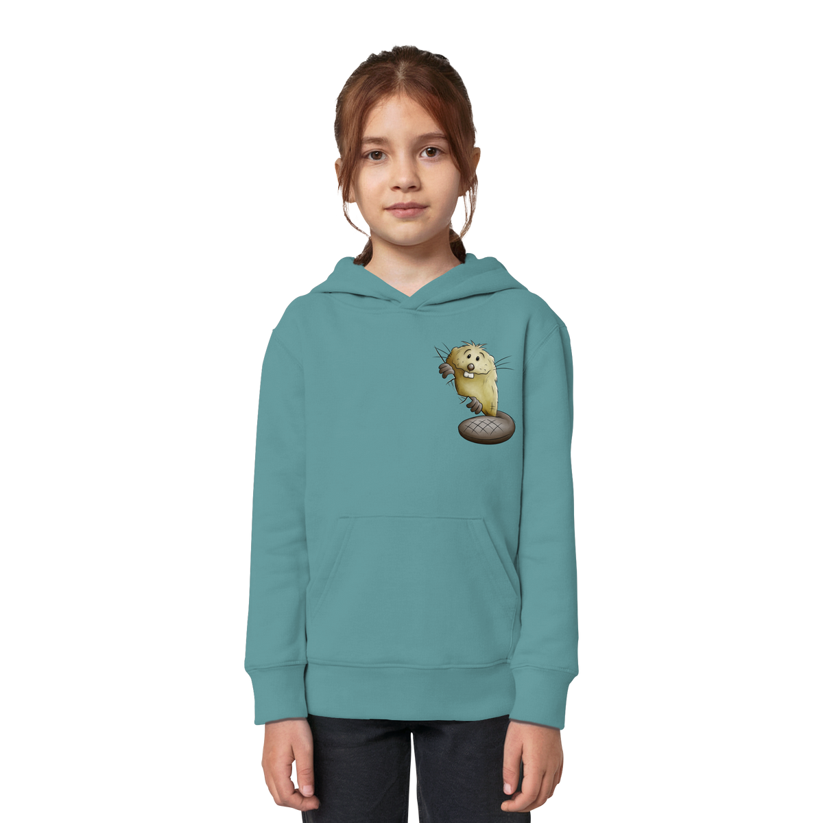 Lustiger frecher Biber - Kids Organic Hoodie