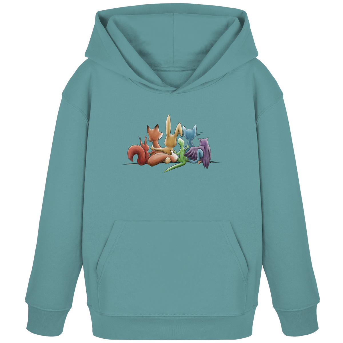 Regenbogen Tiere für Freundschaft, Toleranz und Vielfalt - Kids Organic Hoodie