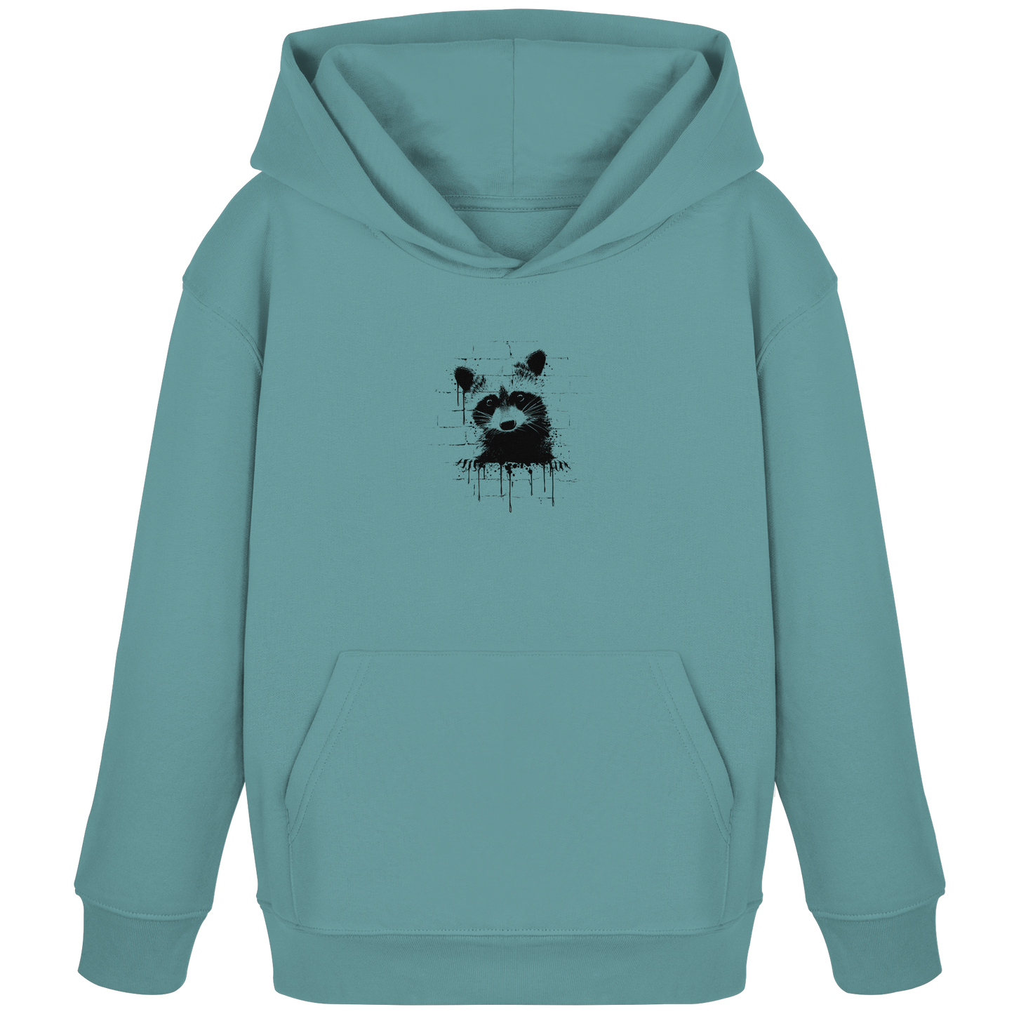 Funky Street Art Waschbär - Kids Organic Hoodie