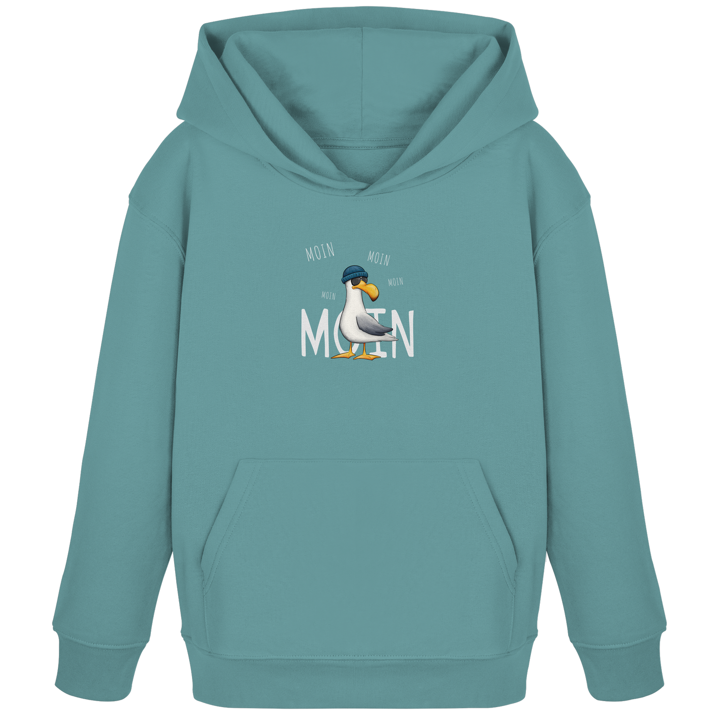 Moin Moin Lässige Hipster Möwe  - Kids Organic Hoodie