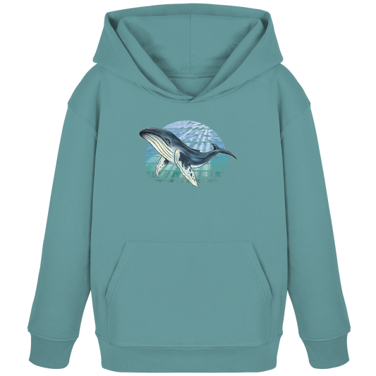 Retro Unterwasser Buckelwal - Kids Organic Hoodie