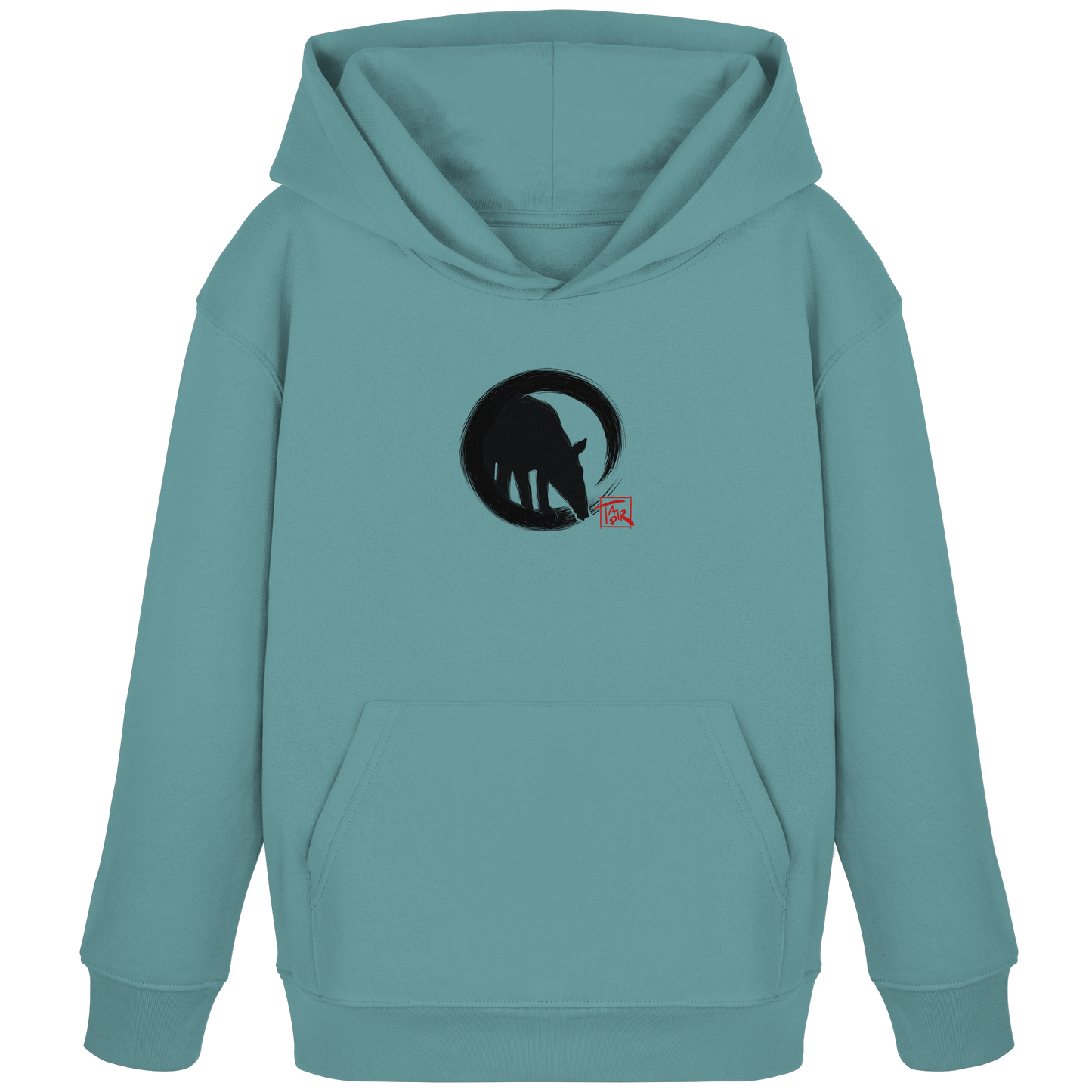 Zen Tapir im japanischen Enso Kreis - Kids Organic Hoodie
