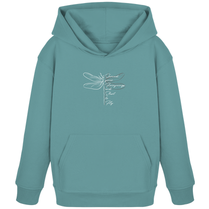Breite die Flügel aus und flieg los | Libelle - Kids Organic Hoodie