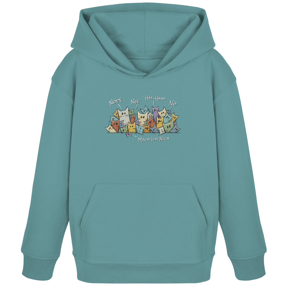 Nope, Nee, Nö Katzen - Kids Organic Hoodie