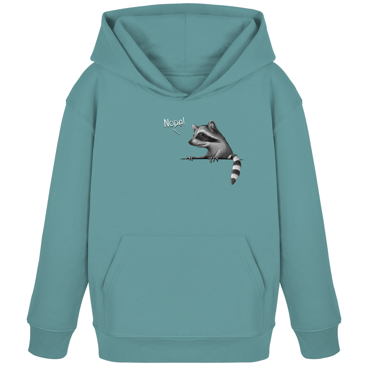 Nope! Frecher verwegener Waschbär - Kids Organic Hoodie