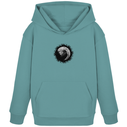 Schwarzer Rabe bei Vollmond  - Kids Organic Hoodie
