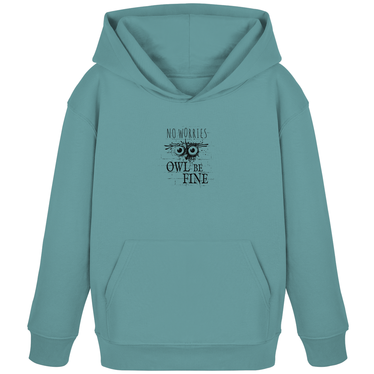 Owl Be Fine Street Art Eule - Kids Organic Hoodie