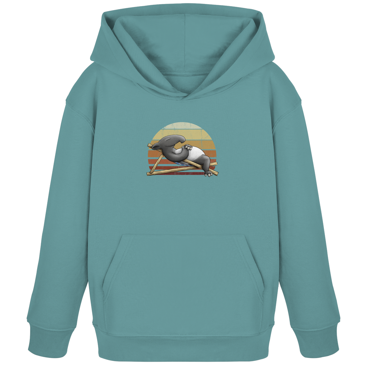 Lässiger Retro Sundown Tapir - Kids Organic Hoodie