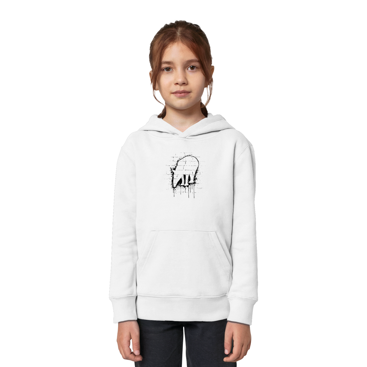 Urban Street Art Tapir Silhouette - Kids Organic Hoodie