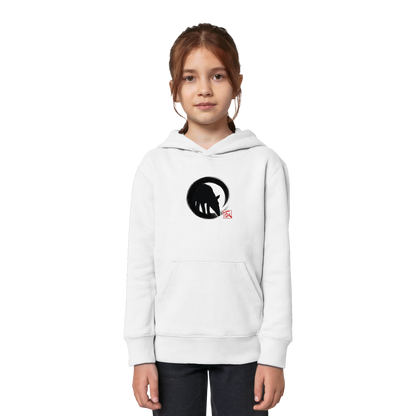Zen Tapir im japanischen Enso Kreis - Kids Organic Hoodie