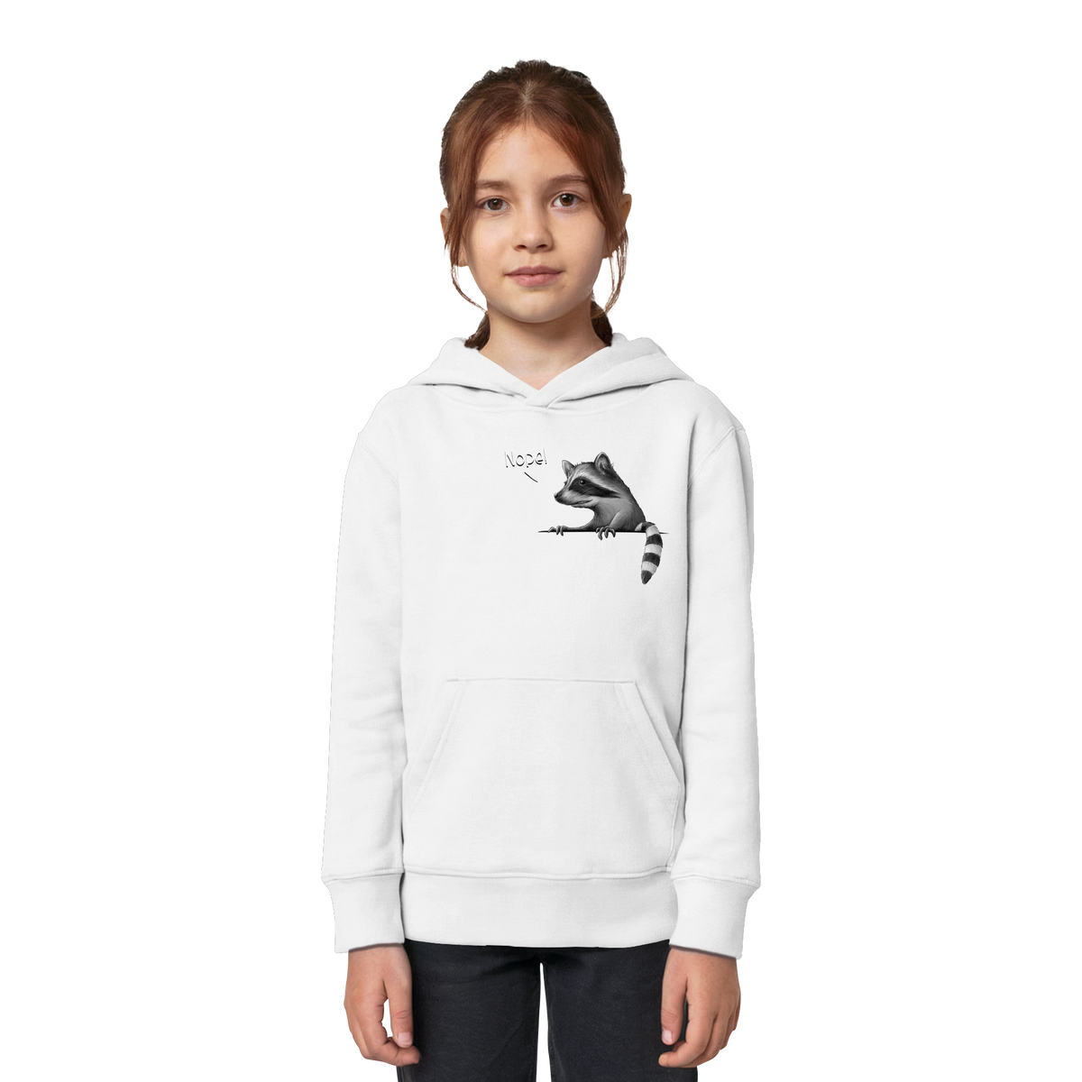 Nope! Frecher verwegener Waschbär - Kids Organic Hoodie