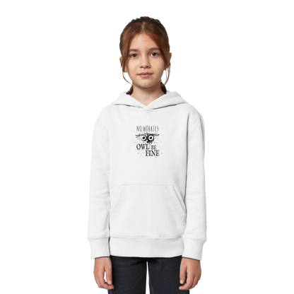 Owl Be Fine Street Art Eule - Kids Organic Hoodie