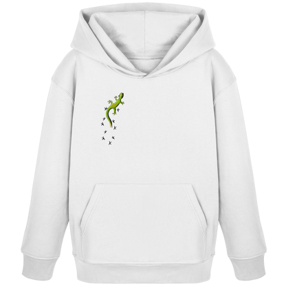 Kletternder Gecko mit Spuren - Kids Organic Hoodie