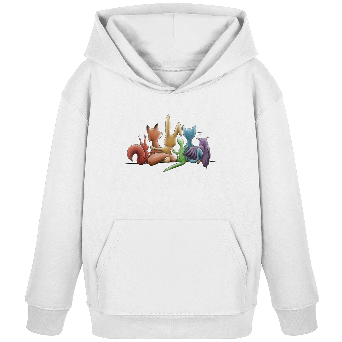 Regenbogen Tiere für Freundschaft, Toleranz und Vielfalt - Kids Organic Hoodie