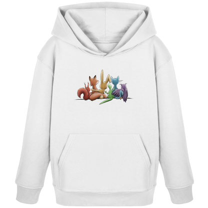 Regenbogen Tiere für Freundschaft, Toleranz und Vielfalt - Kids Organic Hoodie