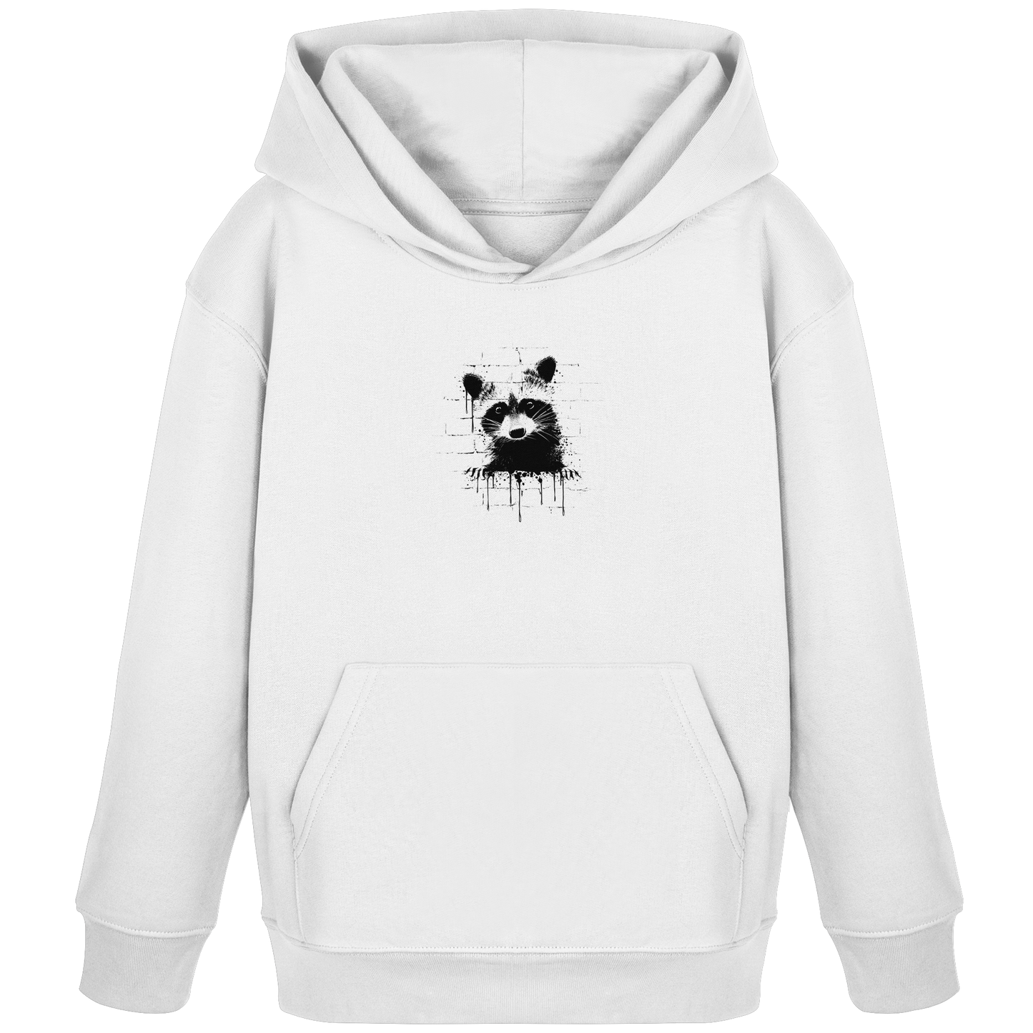 Funky Street Art Waschbär - Kids Organic Hoodie